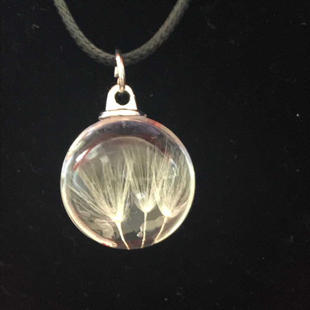 Make a Wish! Dandelion Flower Floret in Resin Ball